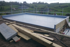 waterproofing pool room deck after